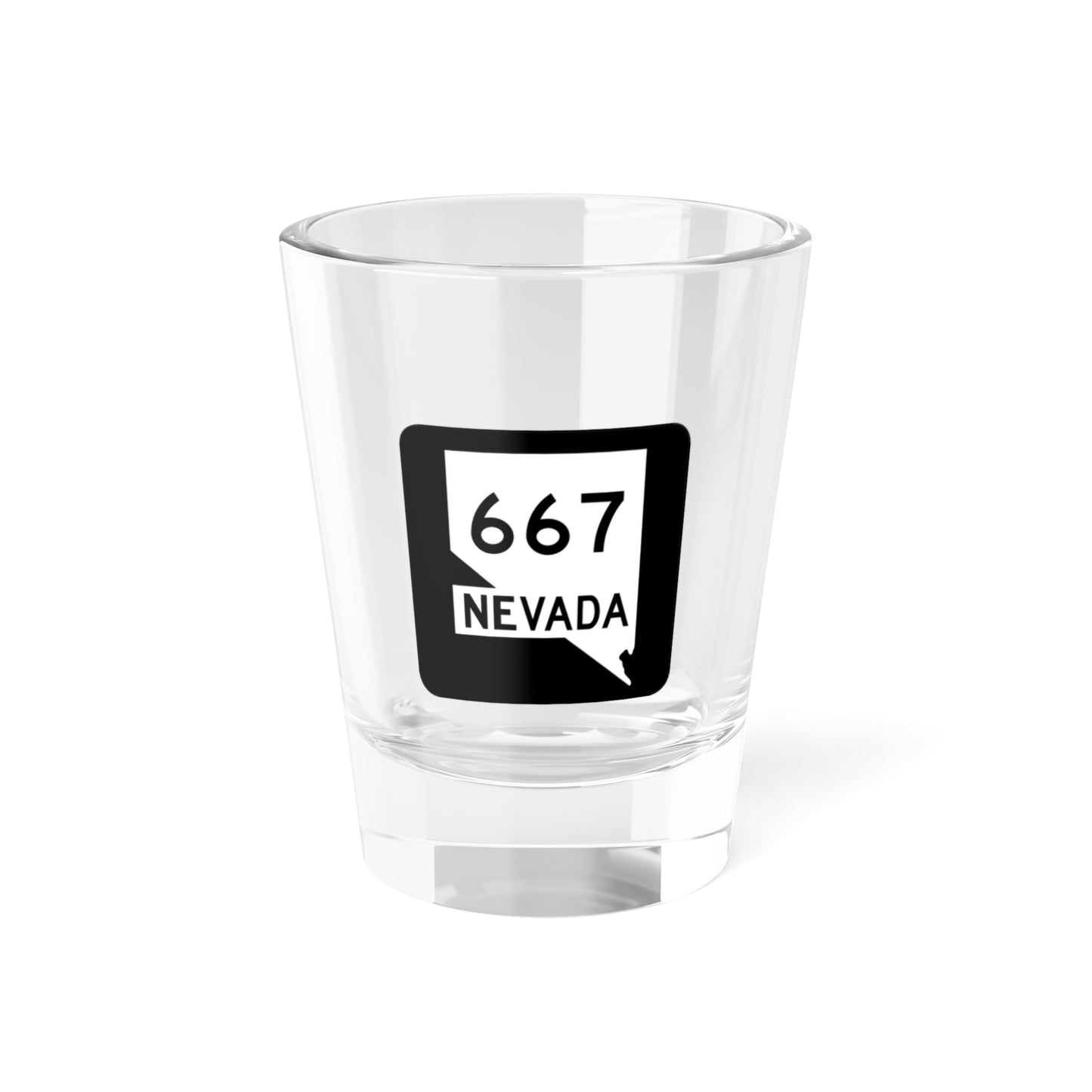 Nevada Highway 667 1.5 oz Shot Glass