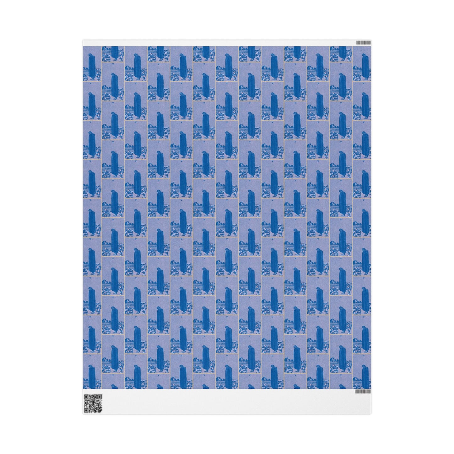 Blue Five of Cups Tarot Card Gift Wrap