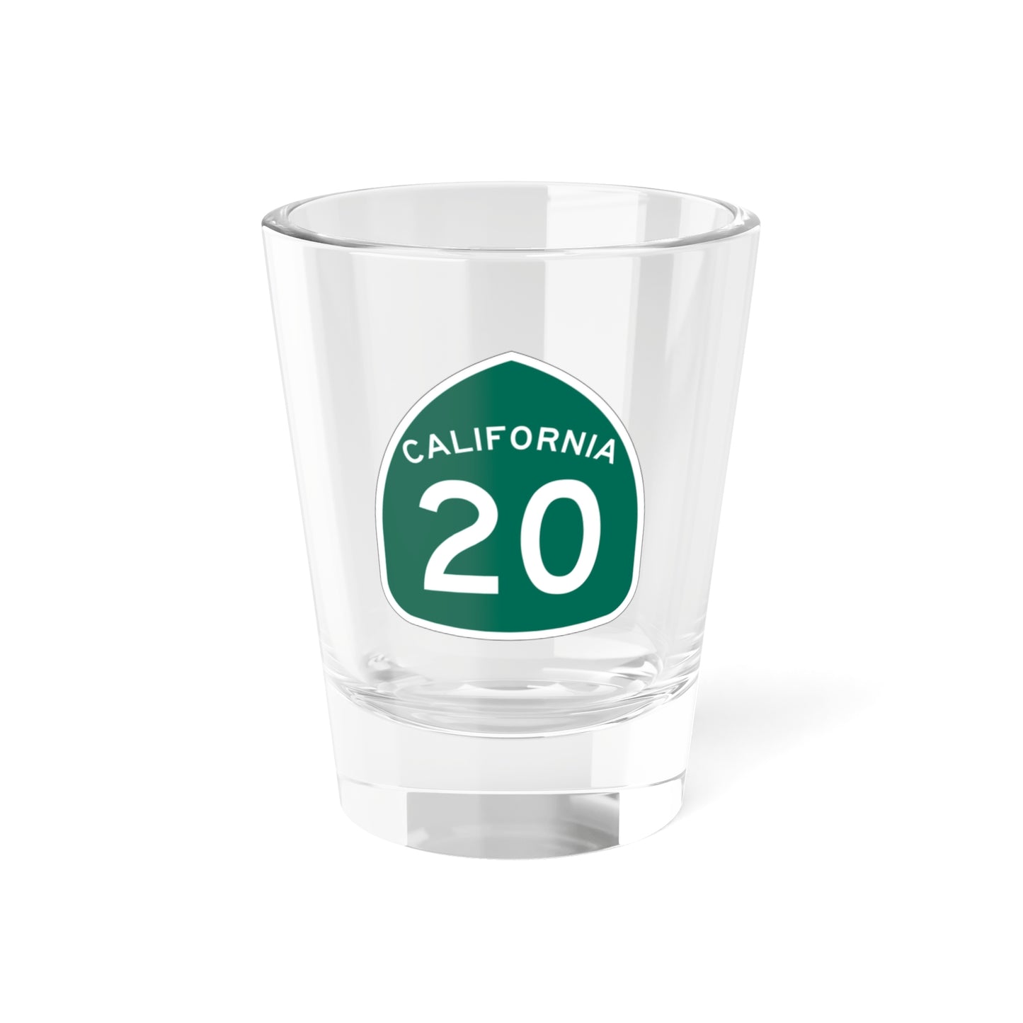 California Highway 20 1.5 oz Shot Glass