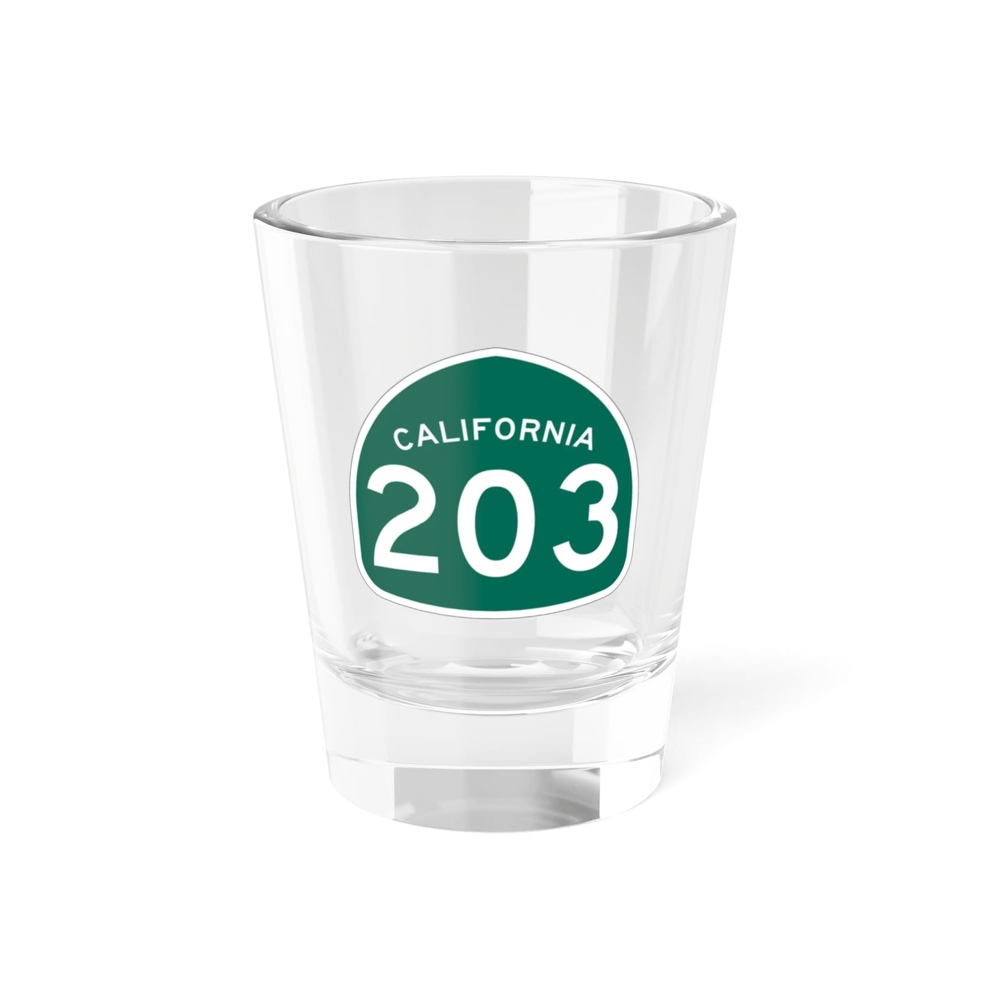 California Highway 203 1.5 oz Shot Glass