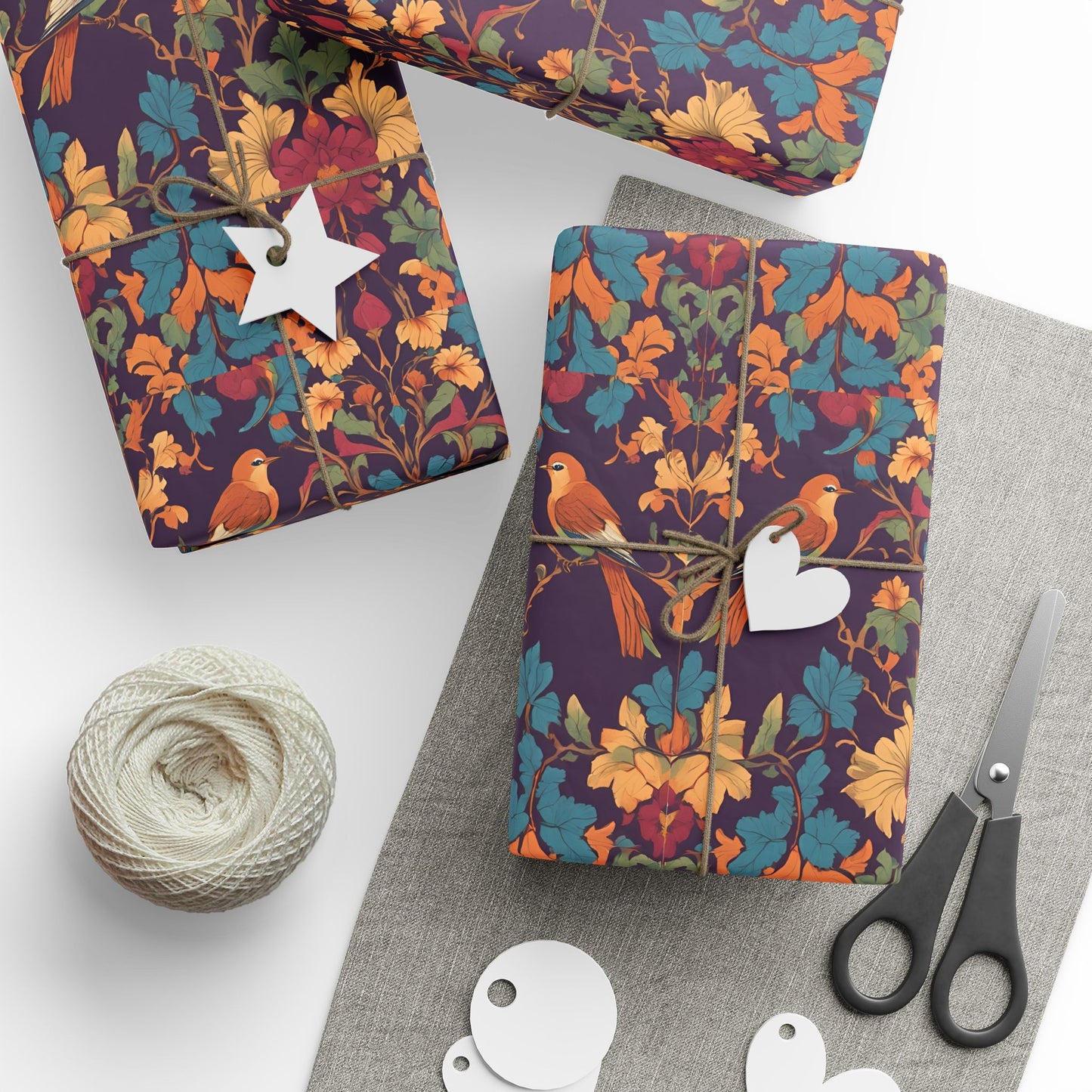 Autumn Birds Gift Wrap