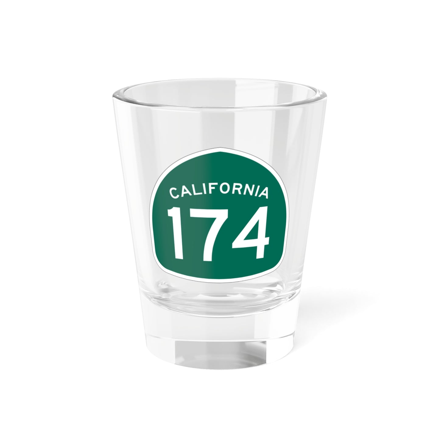 California Highway 174 1.5 oz Shot Glass