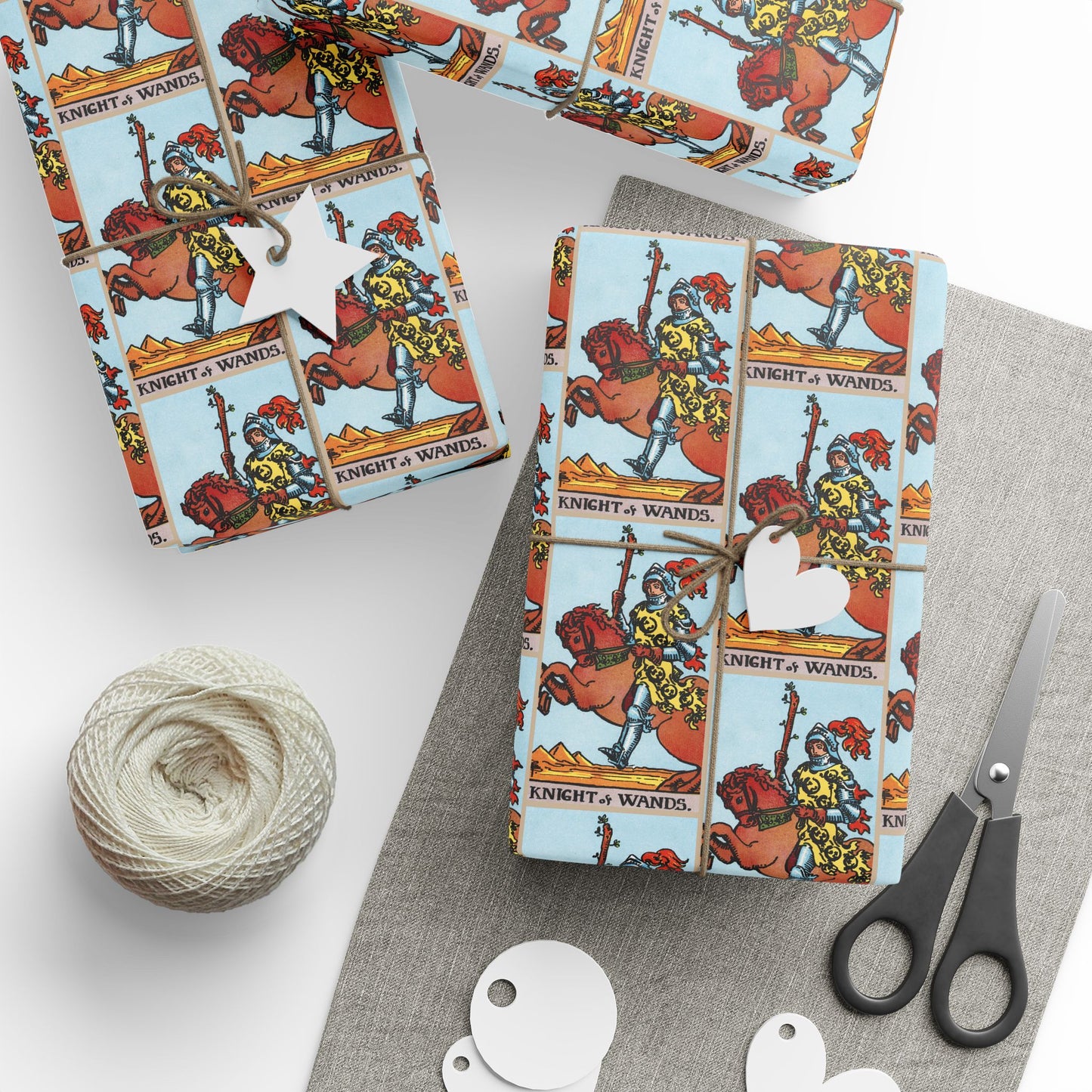 Knight of Wands Tarot Card Gift Wrap