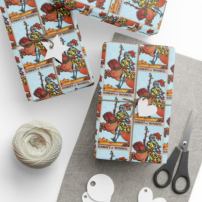 Knight of Wands Tarot Card Gift Wrap