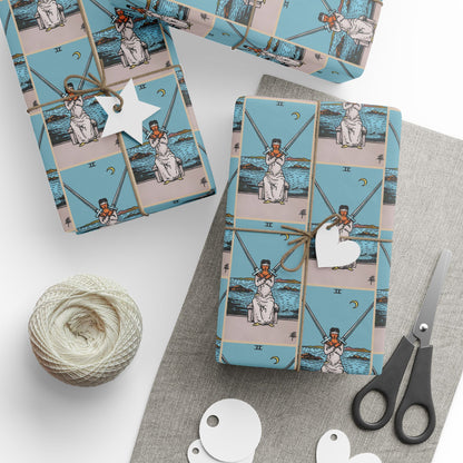 Two of Swords Tarot Card Gift Wrap