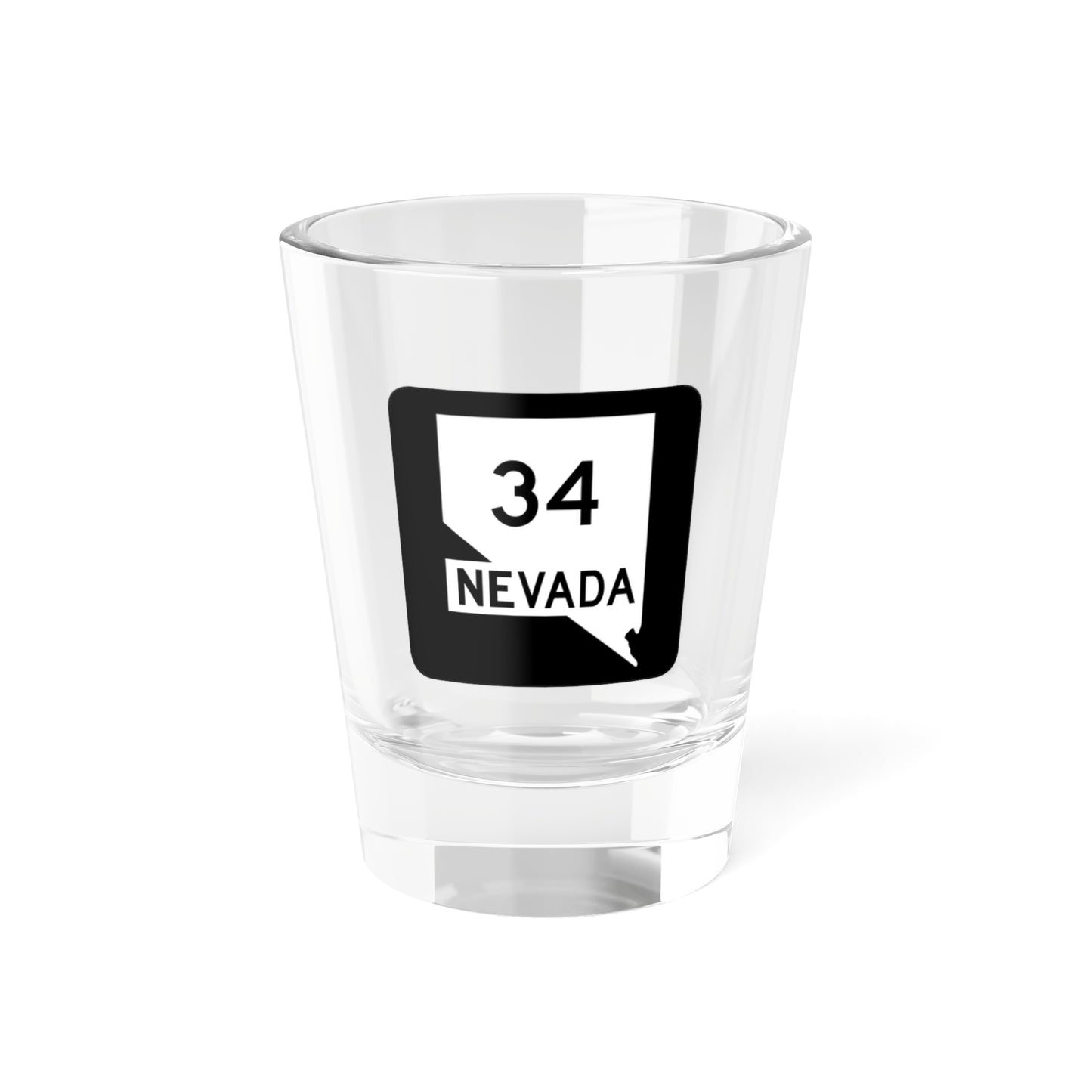 Nevada Highway 34 1.5 oz Shot Glass