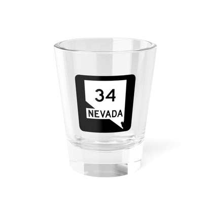 Nevada Highway 34 1.5 oz Shot Glass