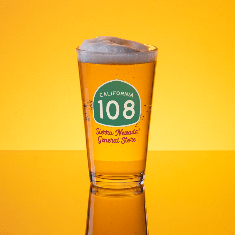 California Highway 108 Pint Glass