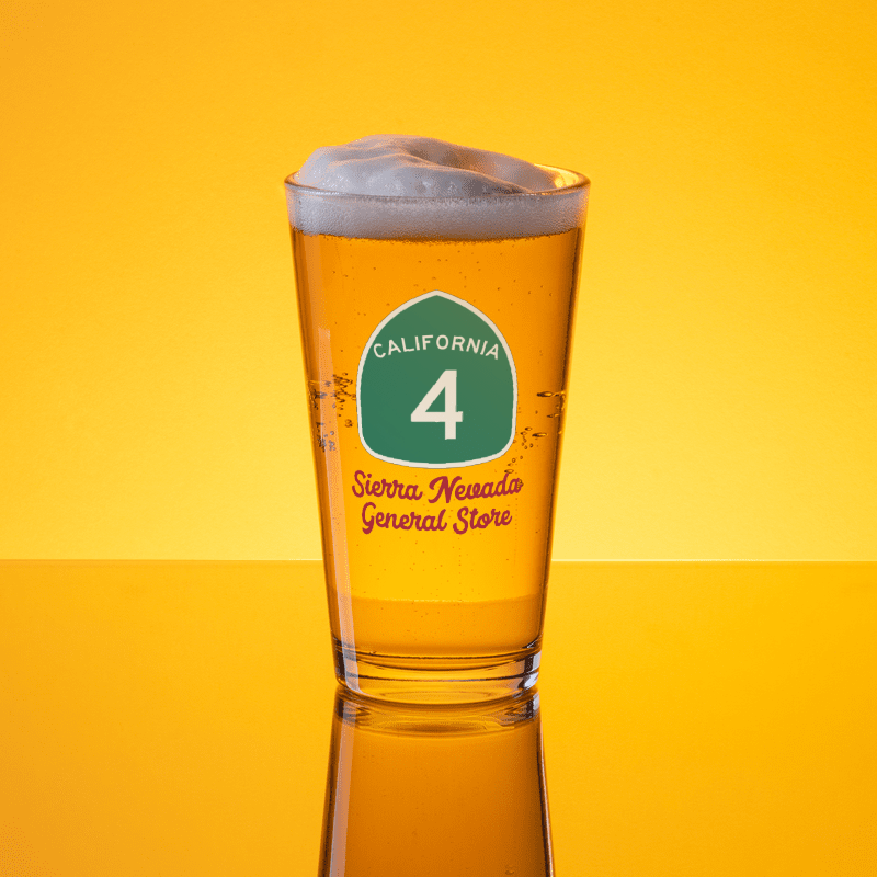 California Highway 4 Pint Glass