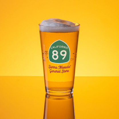 California Highway 89 Pint Glass