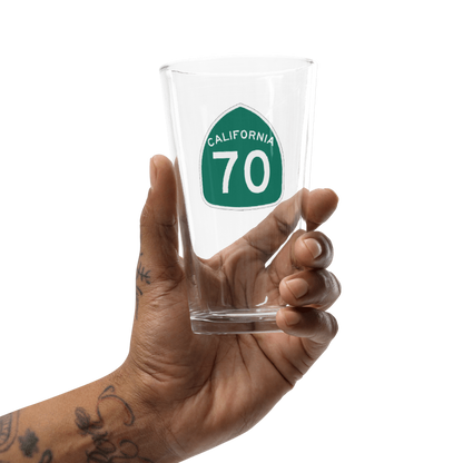 California Highway 70 Pint Glass