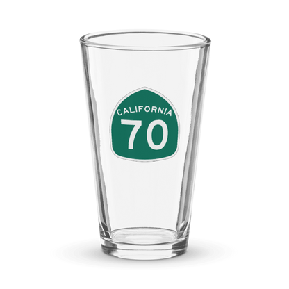 California Highway 70 Pint Glass