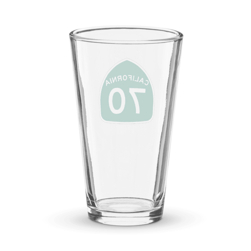 California Highway 70 Pint Glass