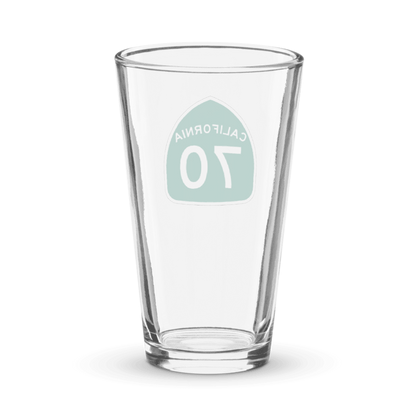 California Highway 70 Pint Glass