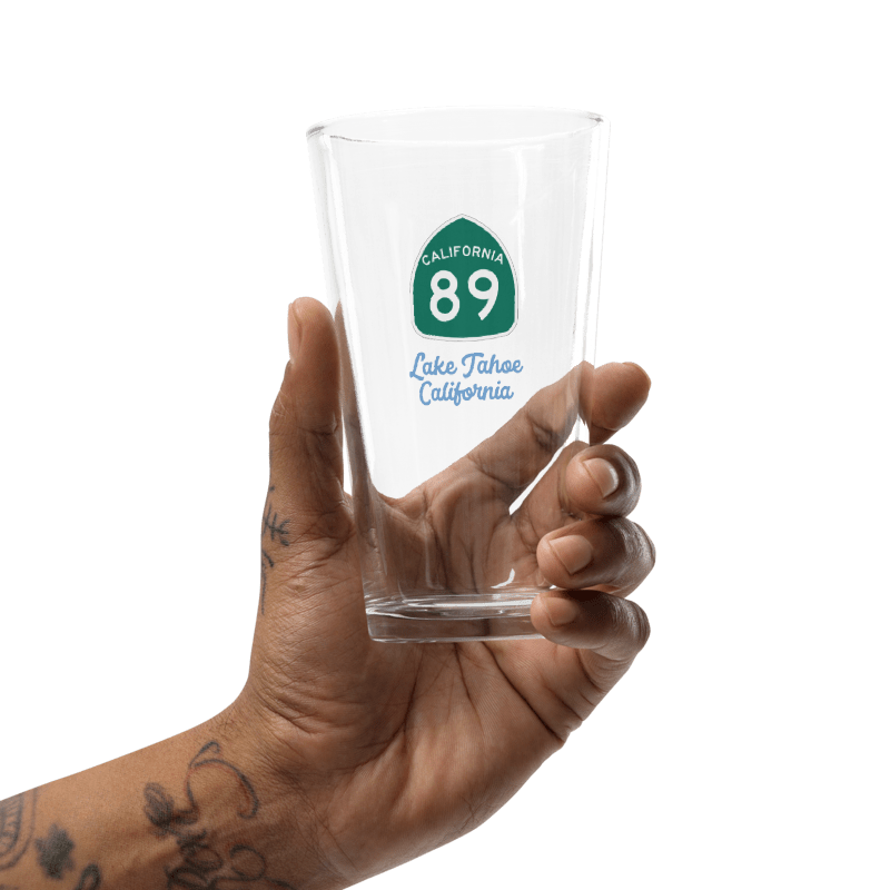 California Highway 89 Pint Glass