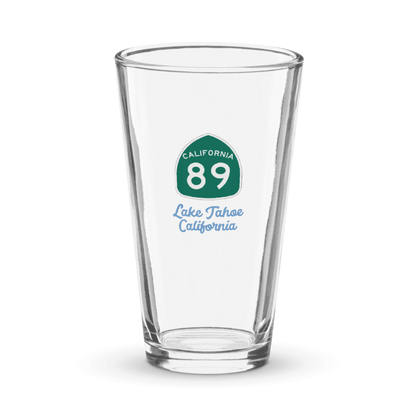 California Highway 89 Pint Glass