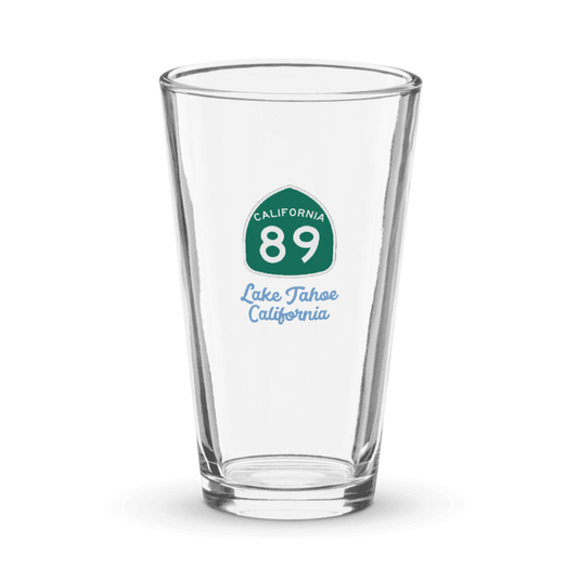 California Highway 89 Pint Glass