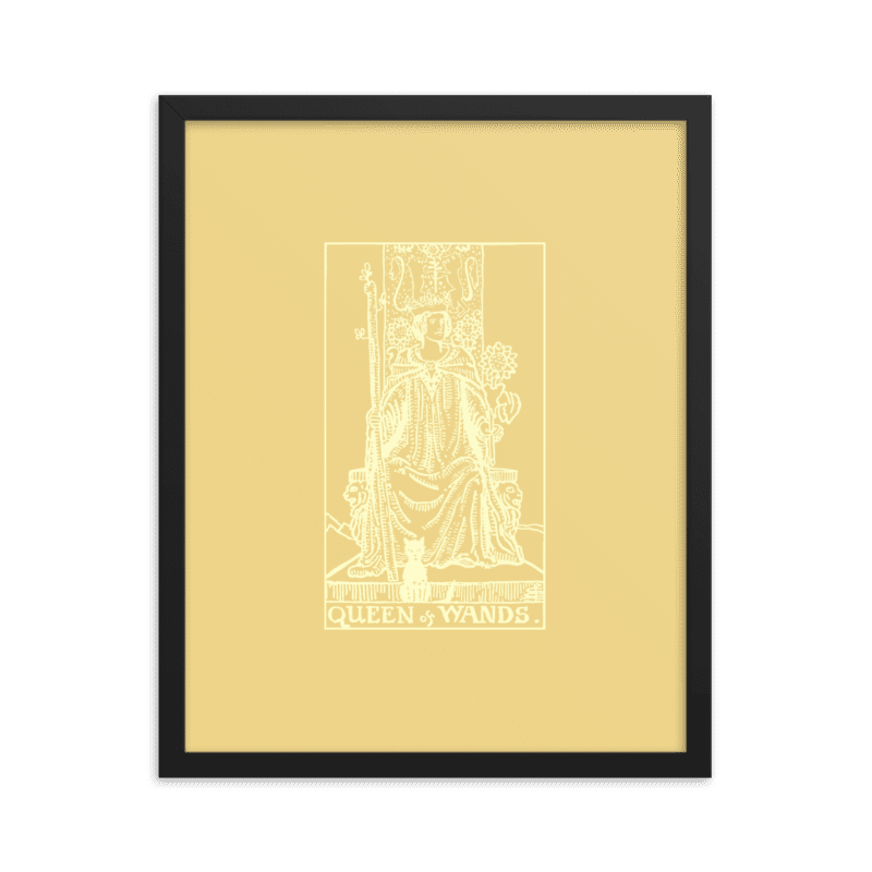 Queen of Wands Card Framed Print - 16"x20"