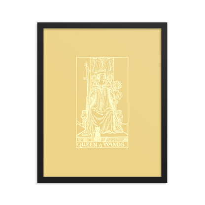 Queen of Wands Card Framed Print - 16"x20"