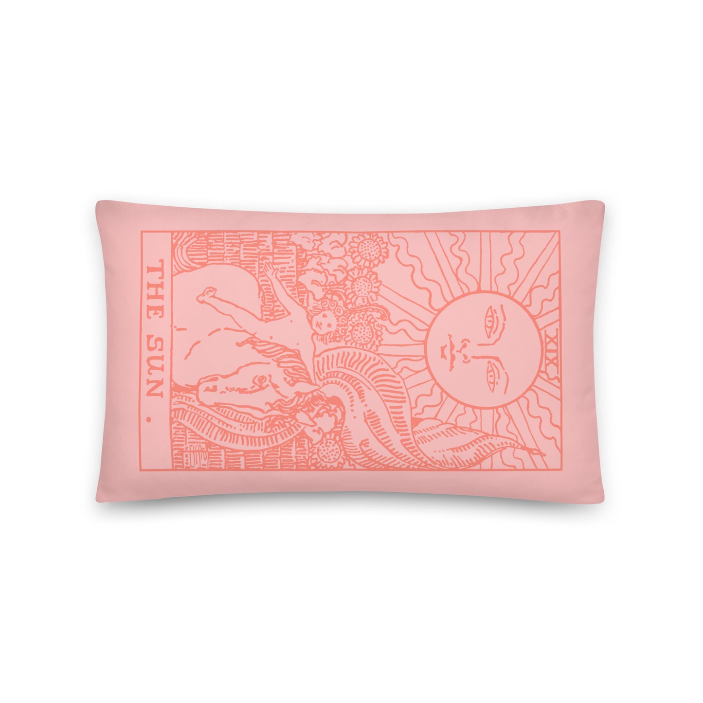 The Sun Card Throw Pillow