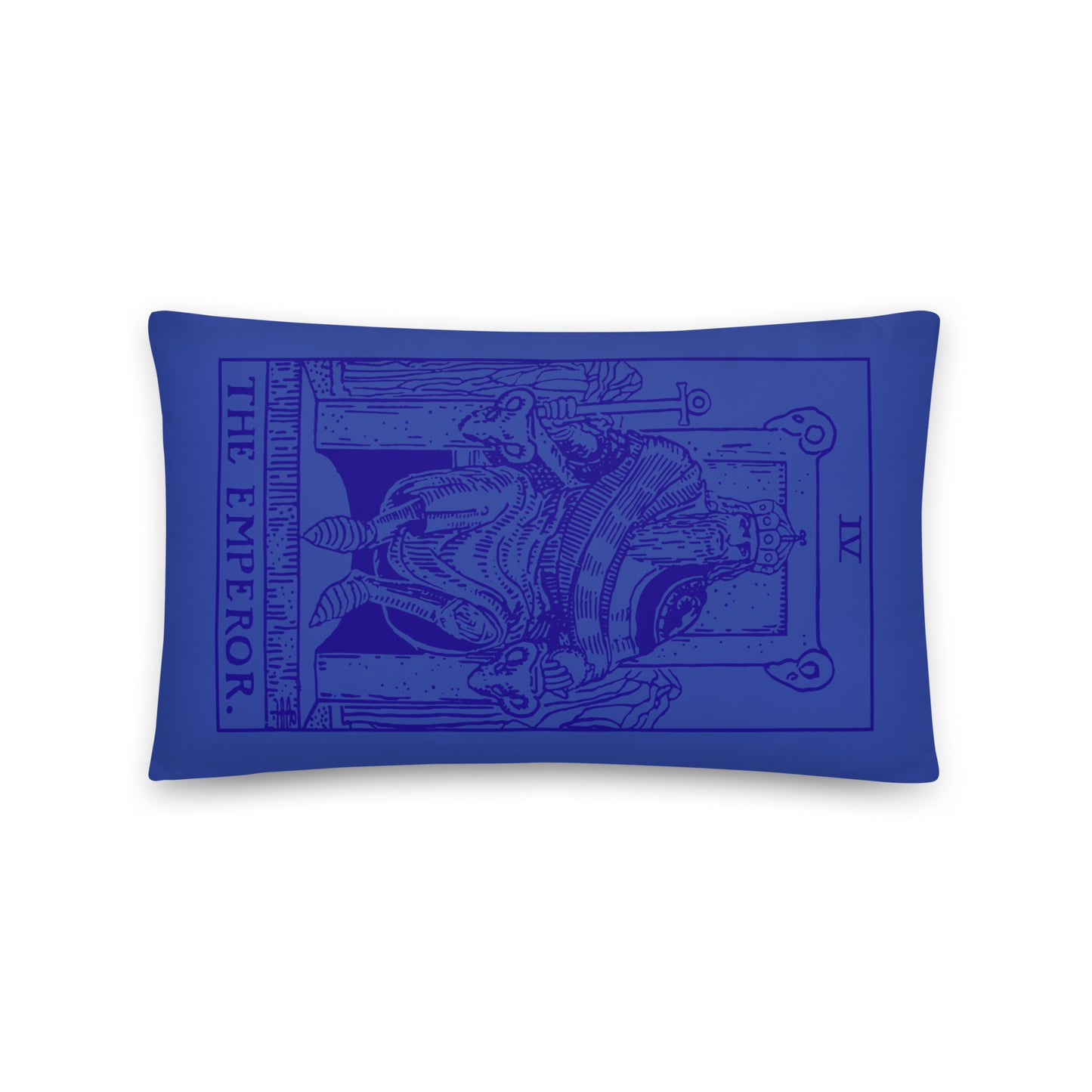 The Emperor Card Throw Pillow