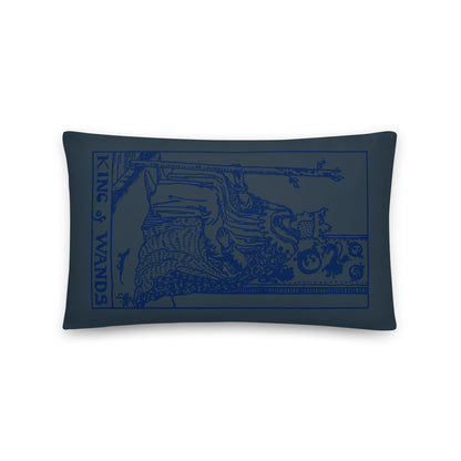 The King of Wands Card Throw Pillow