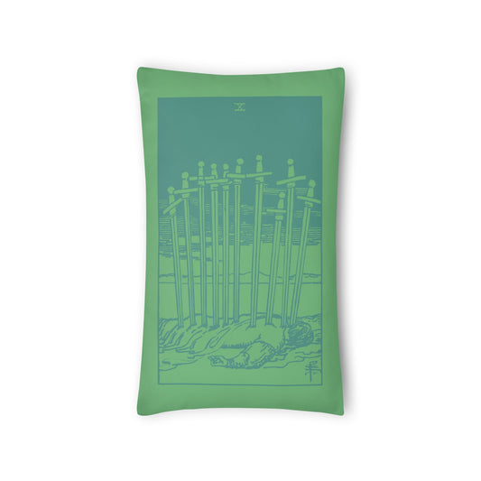 Ten of Swords Card Throw Pillow