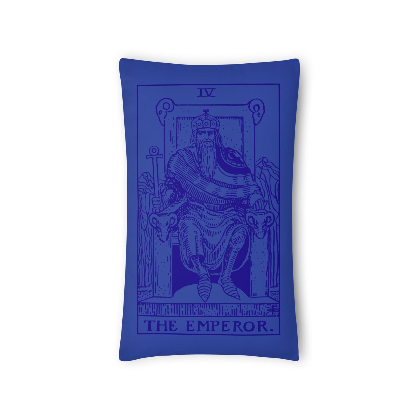 The Emperor Card Throw Pillow