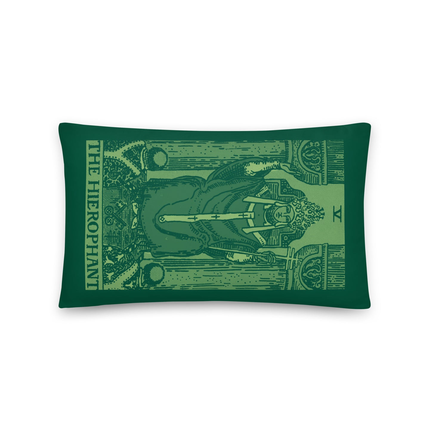 The Hierophant Card Throw Pillow