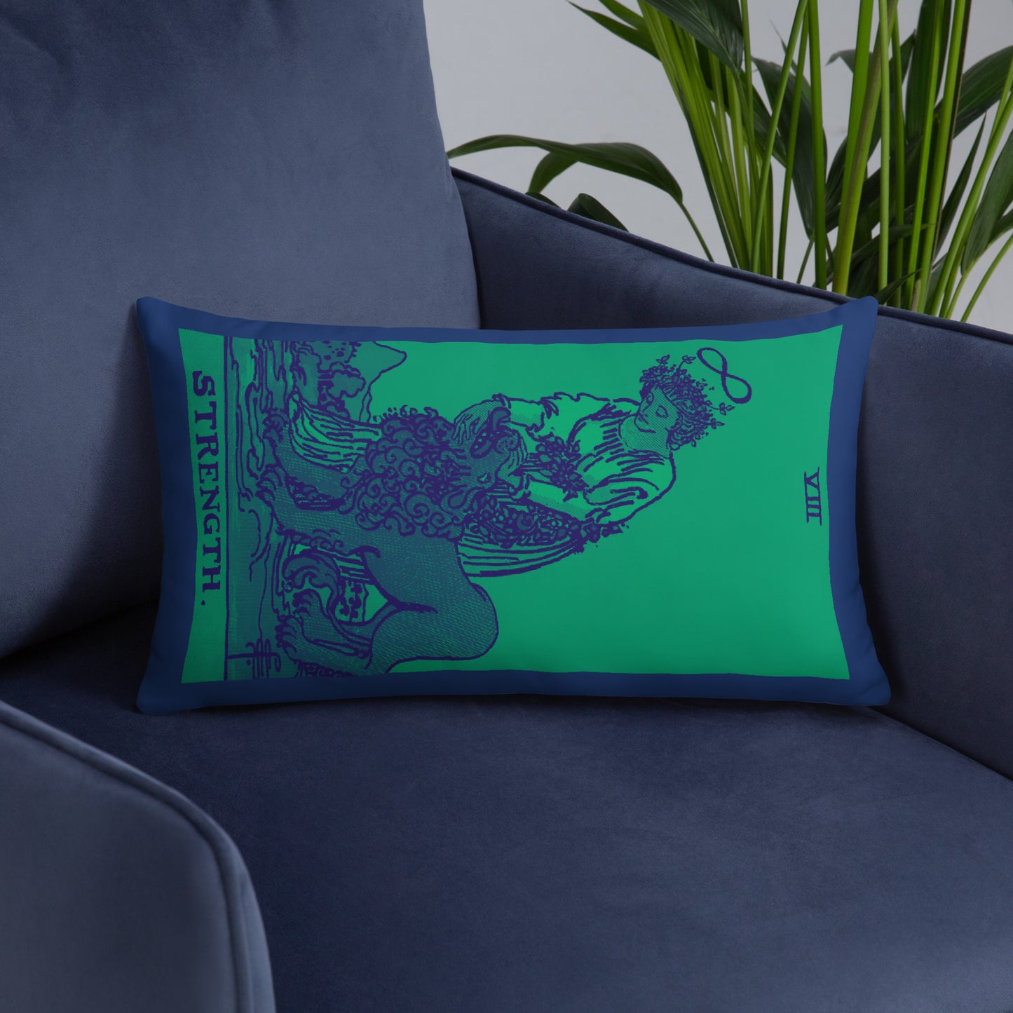 The Strength Card Throw Pillow