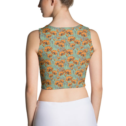 California Poppies Crop Top