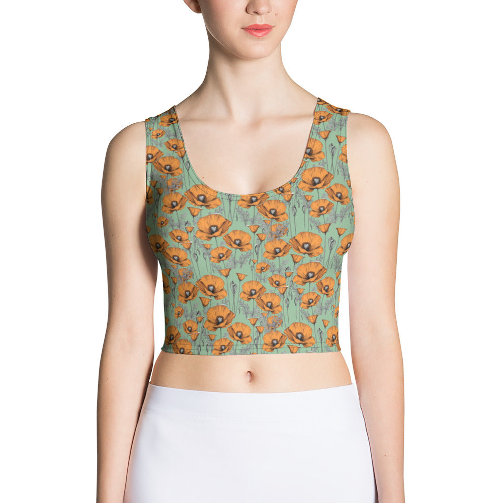 California Poppies Crop Top