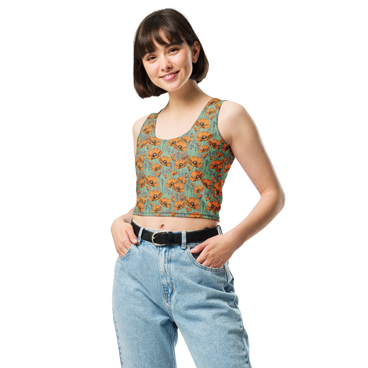 California Poppies Crop Top