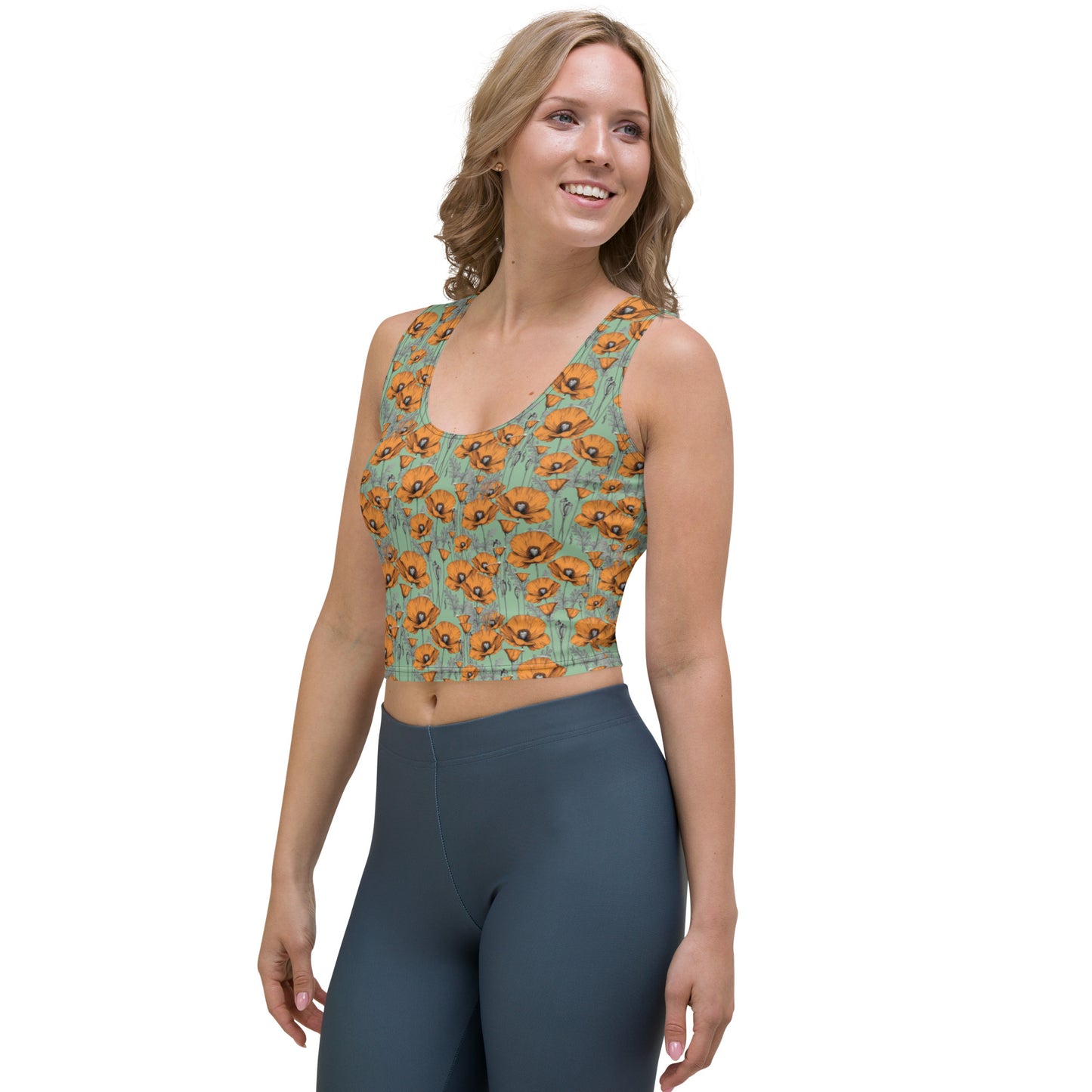 California Poppies Crop Top