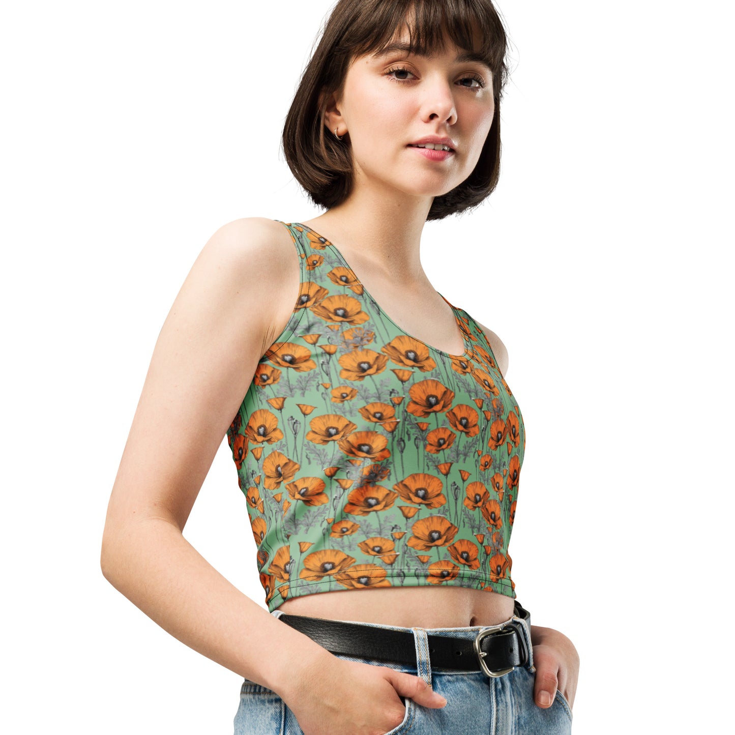 California Poppies Crop Top