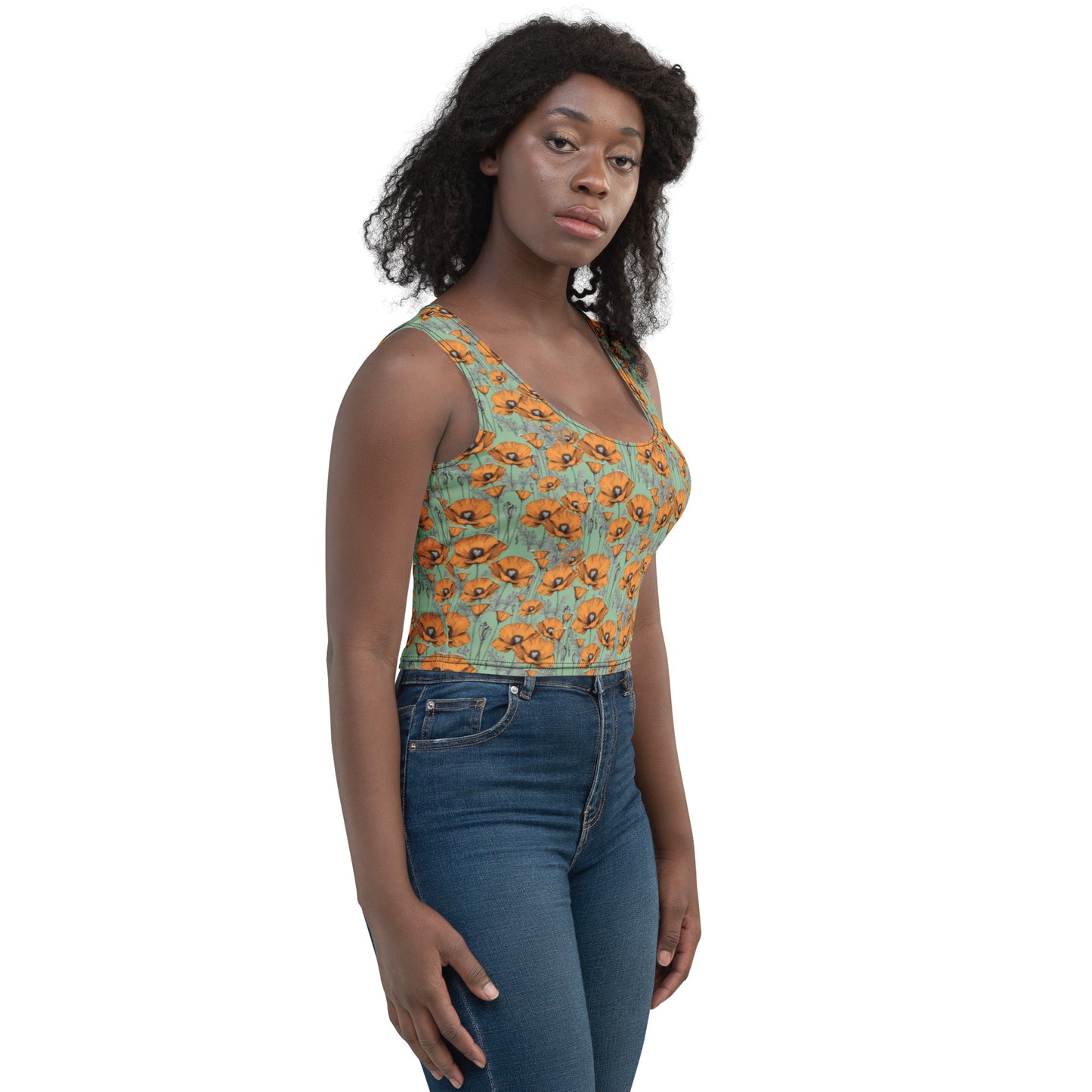 California Poppies Crop Top