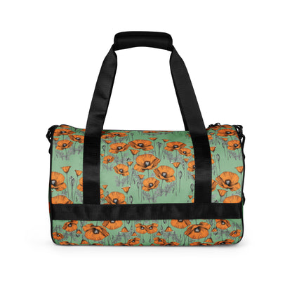 California Poppies Cylindrical Gym Bag