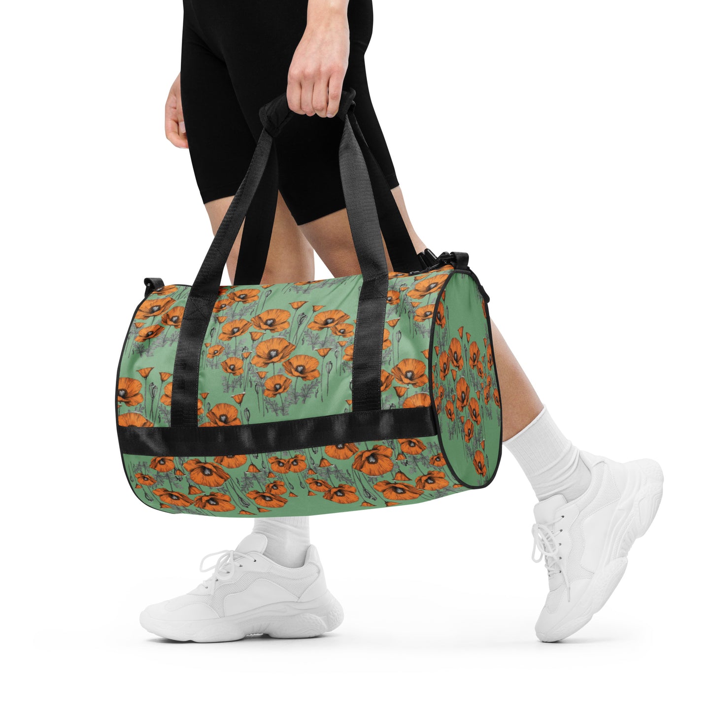 California Poppies Cylindrical Gym Bag