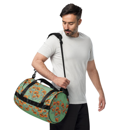 California Poppies Cylindrical Gym Bag