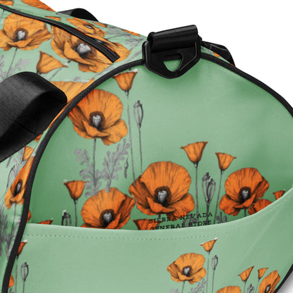 California Poppies Cylindrical Gym Bag