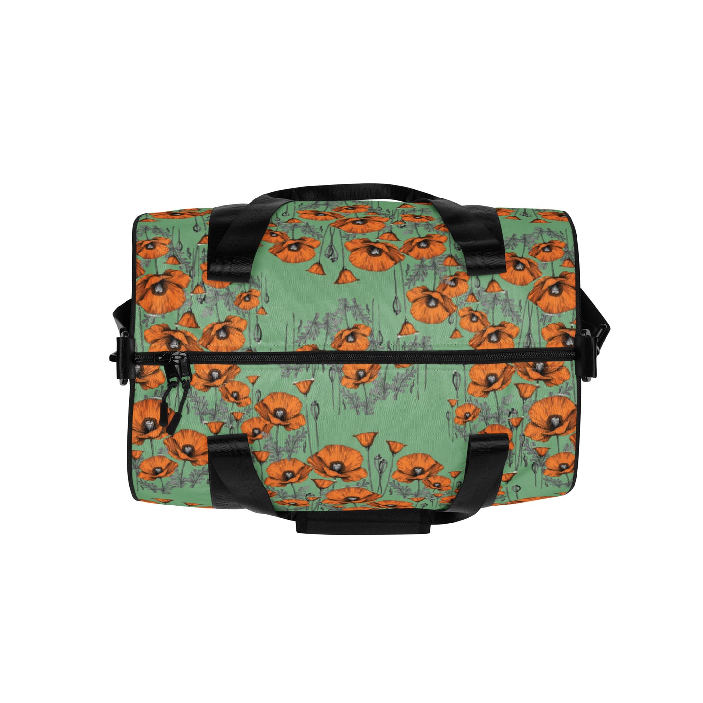 California Poppies Cylindrical Gym Bag