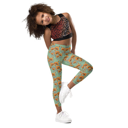 California Poppies Leggings for Tots