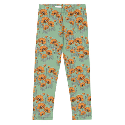 California Poppies Leggings for Tots