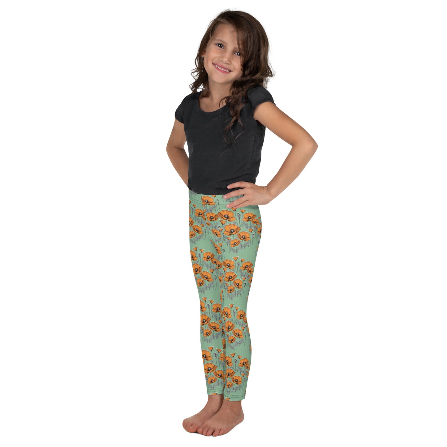 California Poppies Leggings for Tots