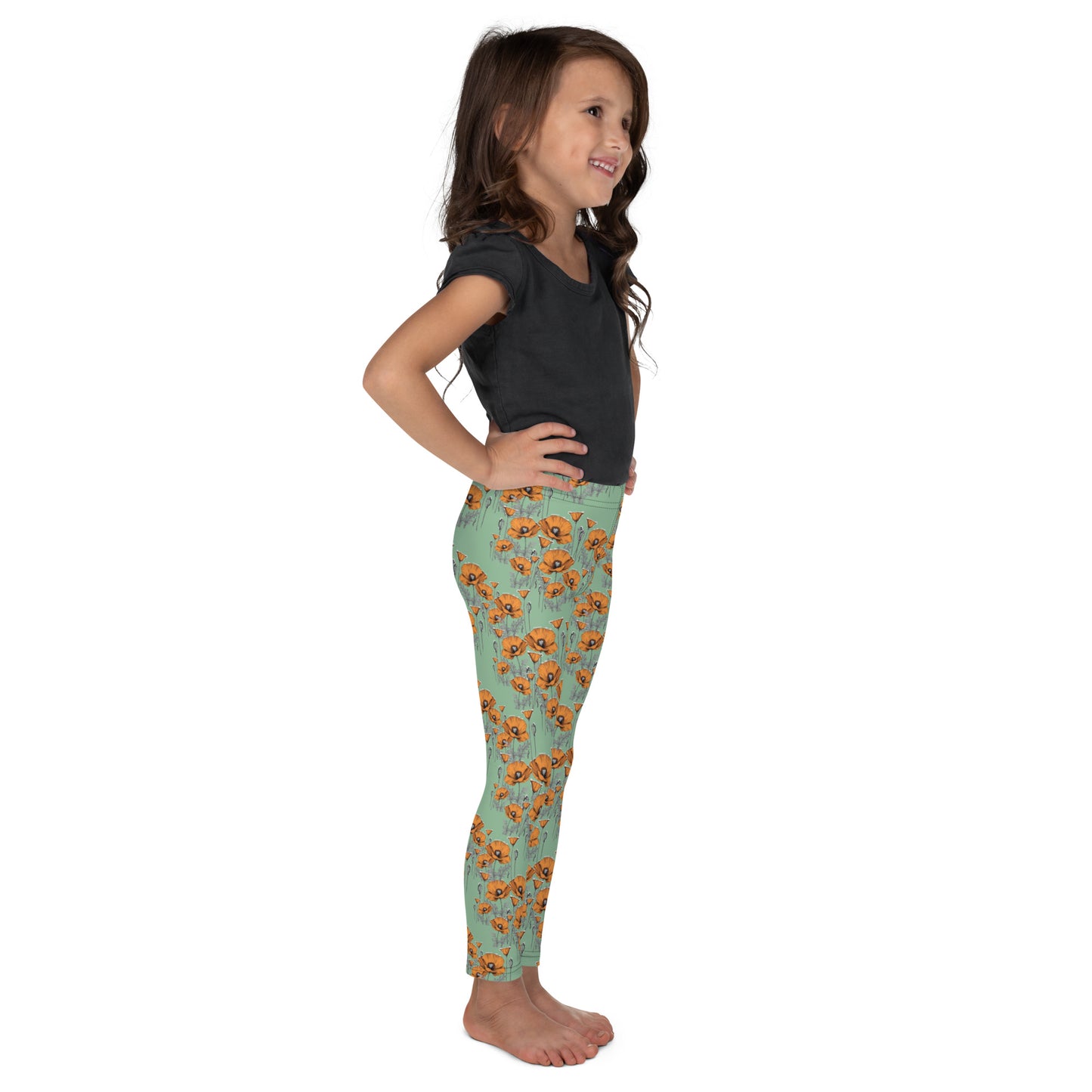 California Poppies Leggings for Tots