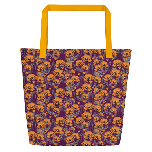 California Poppies Tote Bag - Purple