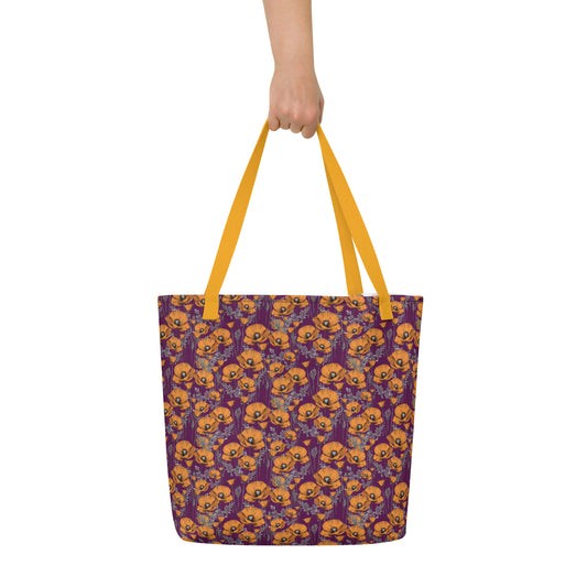 California Poppies Tote Bag - Purple