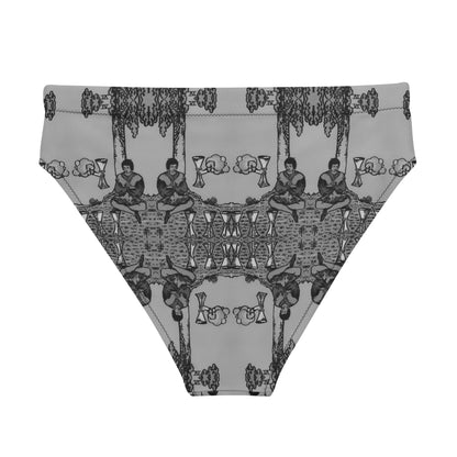 Four of Cups Card High Waisted Bikini Bottoms