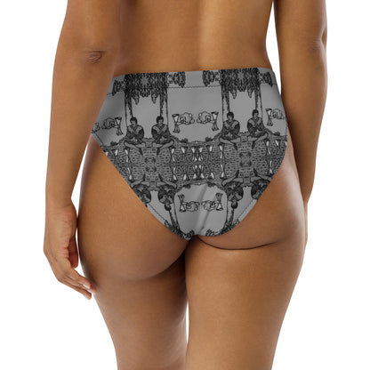 Four of Cups Card High Waisted Bikini Bottoms