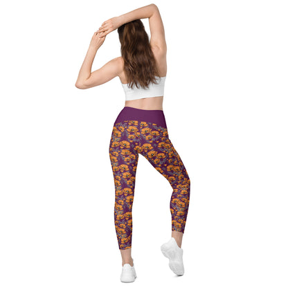 California Poppies Leggings with Pockets #2